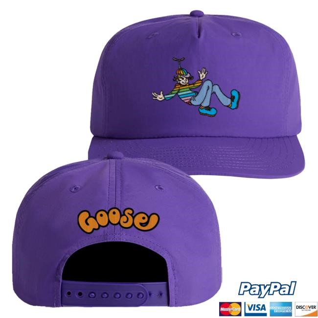 Official Goose The Band Merch Rainbow Kid Surf Hat Purple Goosetheband