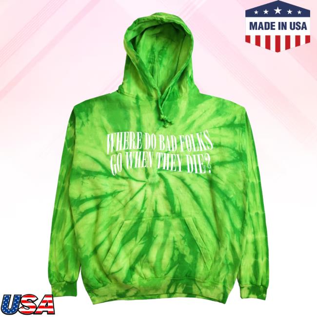Official Misery Worldwide Misery Worldwide Bad Folks Green Tie Dye Hooded Sweatshirt