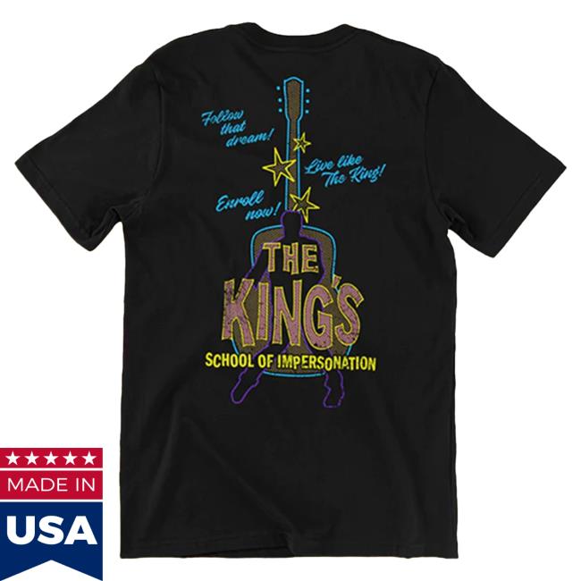 Official Fallout Merch Store Fallout New Vegas The Kings School Of Impersonation Tshirt