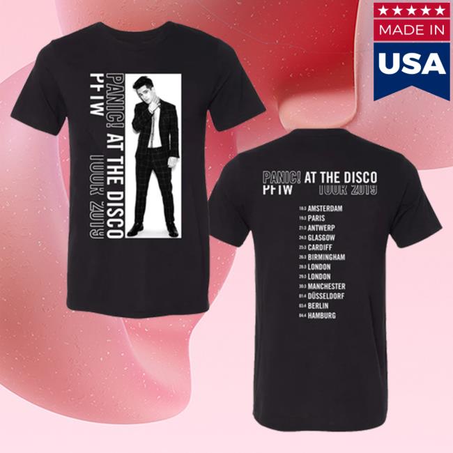 Official Panic! at the Disco Merch Store Panic! At The Disco White Block Photo Tour Attractive Shirt