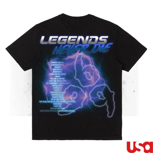 Legend Never Die Short Sleeve Shirt 999 CLUB | Juice WRLD Official Merch