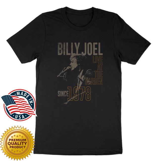 Official Billy Joel Merch Store New Billy Joel 1978 Vintage Garden T-Shirt Billy Joel Apparel Clothing Shop