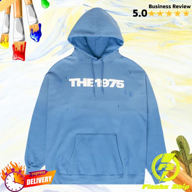 Official The 1975 Apparel Clothing Store Merch Shop The1975 Logo Distressed Blue Crewneck Sweatshirt
