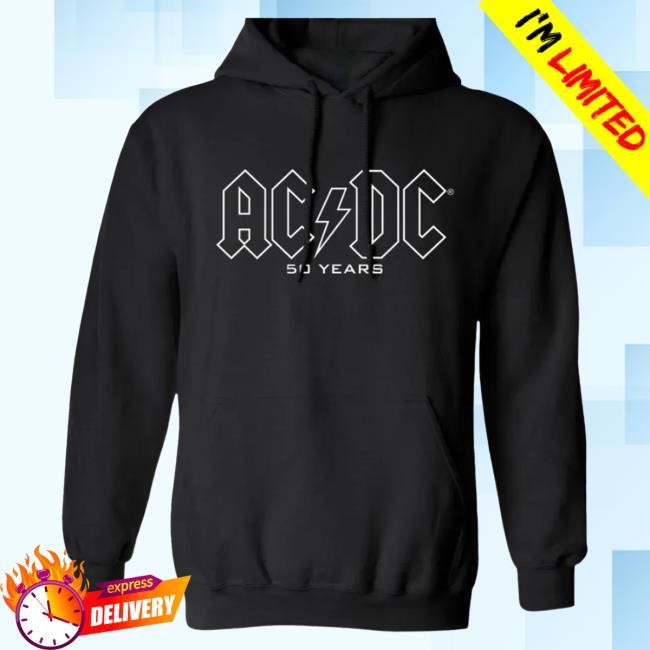 Official Ac Dc Merch Store 50 Years of AC/DC Logos Hoodies Ac Dc Shop Acdc Clothing