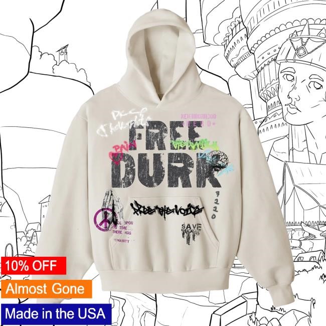 Lil Durk Merch Store Free Durk (Deep Thoughts Edition) Hooded Sweatshirt