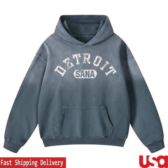 Sana Detroit Detroit Sun Faded Hoodie Slate Vintage Wash