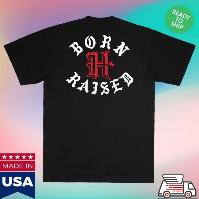 Official Born X Raised Merch Store Born X Raised + Texans Classic Tees: Black