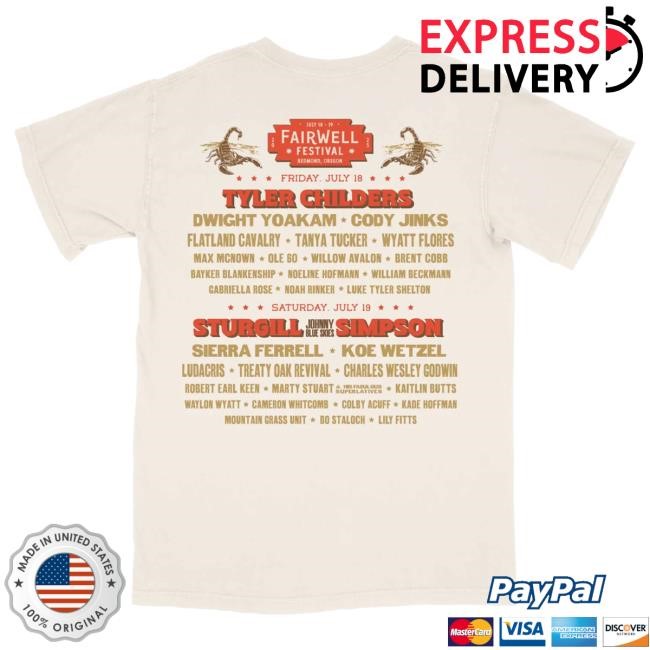 Official Fairwell Festival Scorpion Lineup Hot Shirt