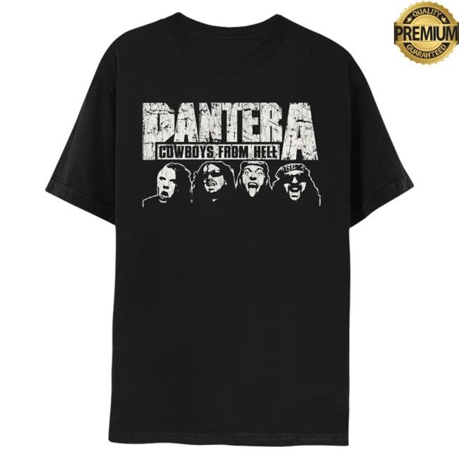 Official Pantera Merch Store Shop Cowboys From Hell World Tour 2024 Black Hot Shirt