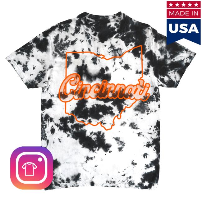 Official Ohio Clothing Merch Cincinnati Tie Dye T-Shirts Brown Ohioclothing Tie-dye