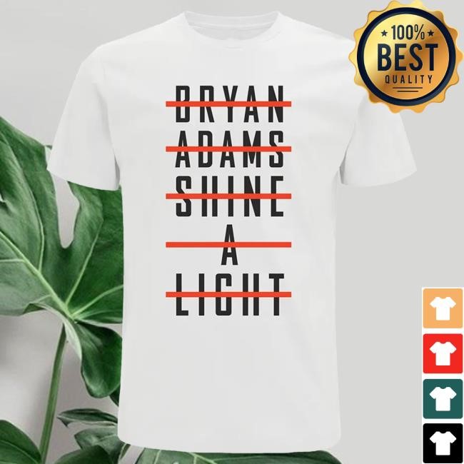 Official Bryan Adams Stacked Type Logo - White New Shirt BryanAdams