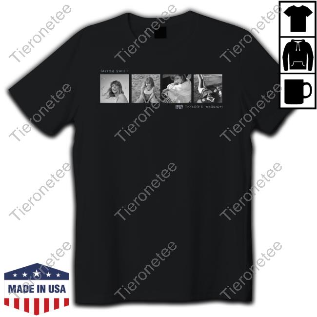 Official Taylor Swift 1989 Taylor's Version Charcoal Photo Tee Shirt