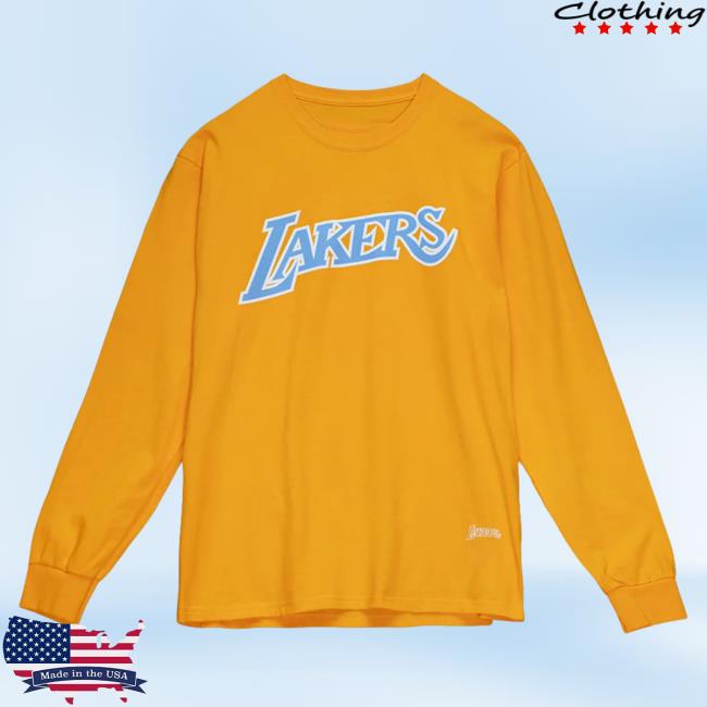 Official Maverick Carter Uninterrupted Clothing Store Shop Uninterrupted X Mitchell & Ness Legends Long Sleeve T Shirt Lakers Mavcarter