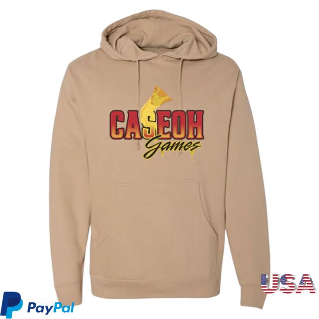 Official Caseoh Game Merch Caseoh Games Caseohgames Hooded Sweatshirt Sandstone