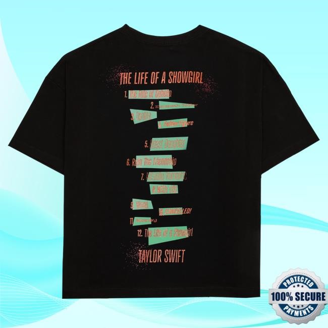 Official Taylor Swift Merch Store Shop The Life of a Showgirl Album Cover Tshirt TaylorSwift