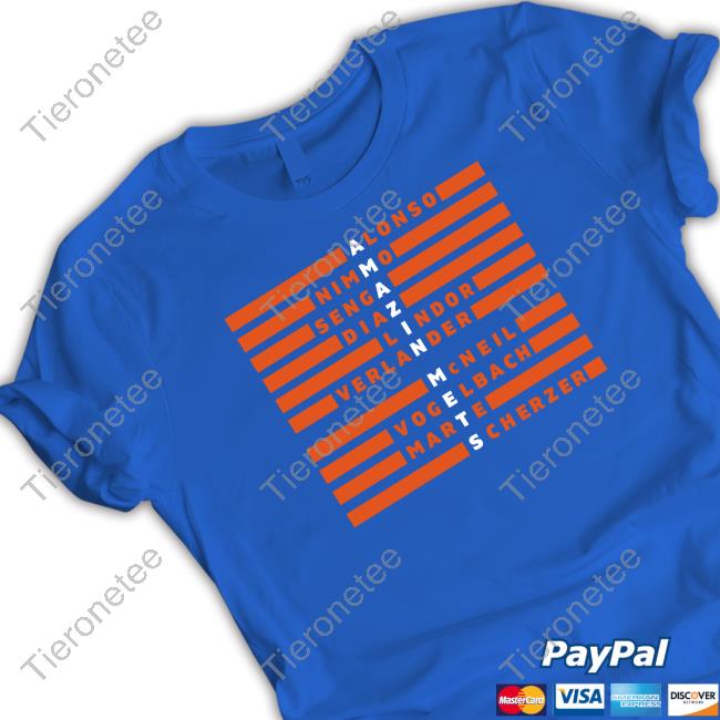 Alonso Nimmo Senga Diaz Lindor Verlander Mcneil Vogelbach Marte Scherzer Amazin Mets T Shirts