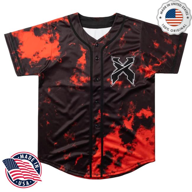 Official Excision Merch Headbanger Tie Dye Baseball Jersey Hot Shirt Red