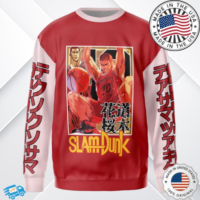 Official Anime Ape Clothing Hanamichi Sakuragi Slam Dunk Streetwear AOP Sweaters 3D All Over Print Animeape