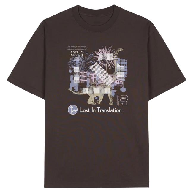 Official Brain Dead Merch Store We Are Brain Dead X Lost In Translation Dinosaur Shirt 2024 Brain Dead Apparel Clothing Shop BrainDead