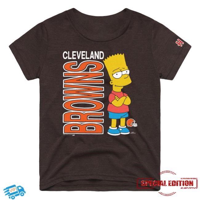 Official Cleveland Browns Homage x The Simpsons Unisex Tee - Brown