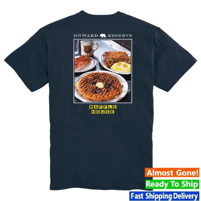Official Waffle House Menu Tee Onward Reserve Dark Denim
