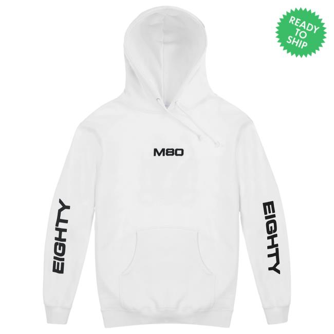 Official M80 Shop Merch Essentials Signature New Hoodie White
