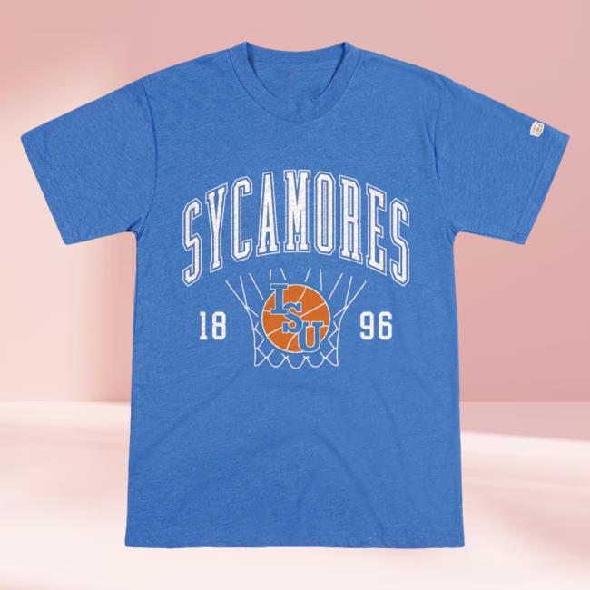 Homefield Apparel Official Store Merch Shop | Indiana State Sycamores Basketball Court Logo 2024 Shirt