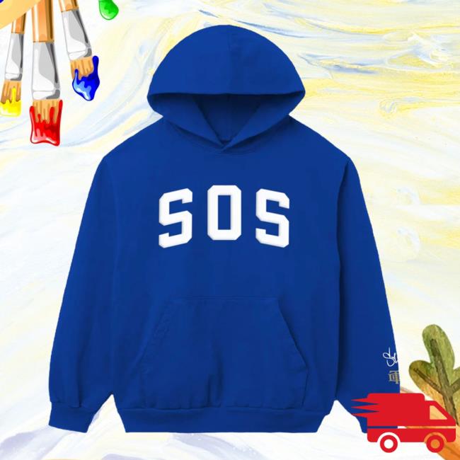 Official Sza Merch Blue Sos Tour Long Sleeve Tee