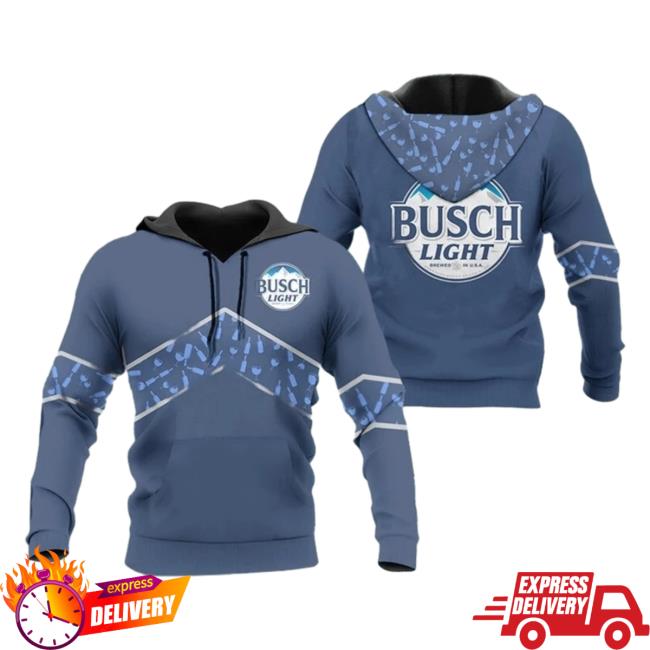 Official Busch Light Beer Blue Wine Pattern New Shirt