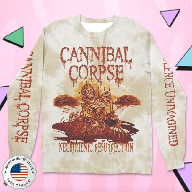 Official Kings Road Merch Store Cannibal Corpse Necrogenic Ressurrection Hoodies (Natural/Gold Kings Road Shop CannibalCorpse