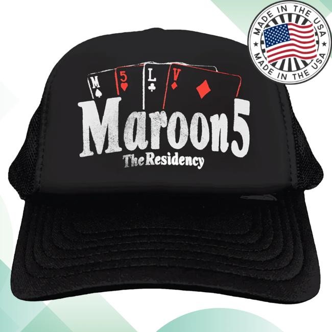 Official Maroon 5 Merch Maroon 5 The Residency Trucker Hat Maroon5