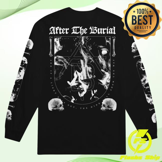 Official After The Burial Merch Flame Black Long Sleeve Top Shirt