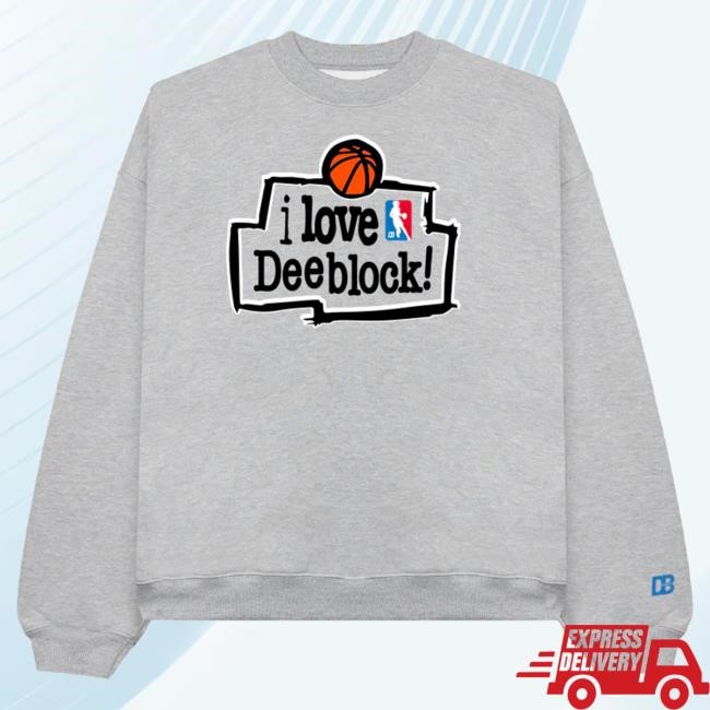 Official Deeblock Store Shop Duke Dennis I Love DB Crewneck Sweatshirt
