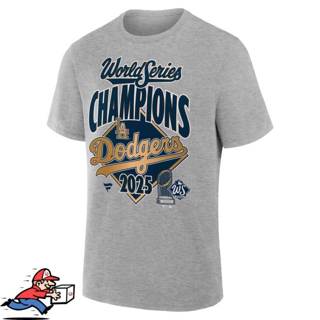 Official Men's Los Angeles Dodgers Fanatics Steel 2025 World Series Champions Locker Room Replica Top Shirt Mlb Shop