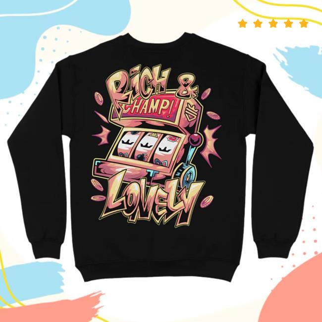 Official Rich And Lonely Merch Champions Slots Crewneck Sweatshirt