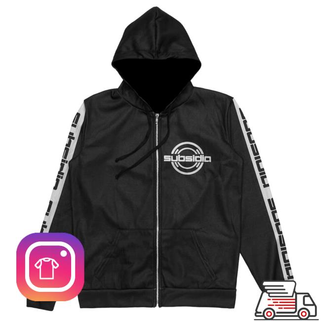 Official Excision Merch Bar Evolution 'Subsidia' Dye Sub Zip Sweaters - White MerchBar