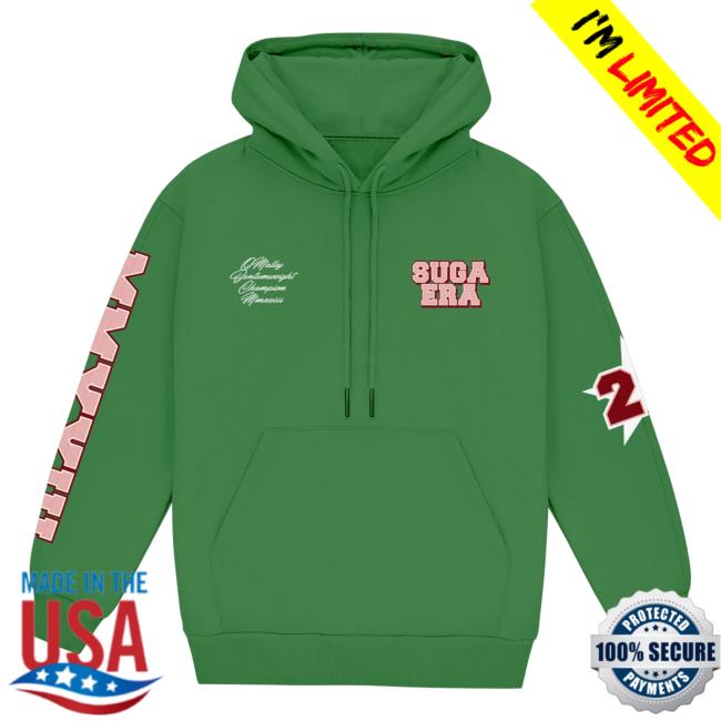 Official The Suga Merch Shop Champ '23 Green Long Sleeve Shirts Sugashop Store