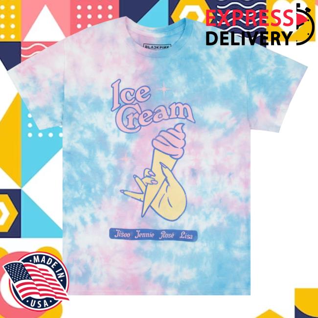 Blackpink Ice Cream Tie Dye Shirt New