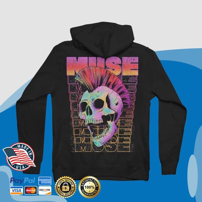 Official Muse Clothing Store Mohawk Skull New Hoodie | Muse
