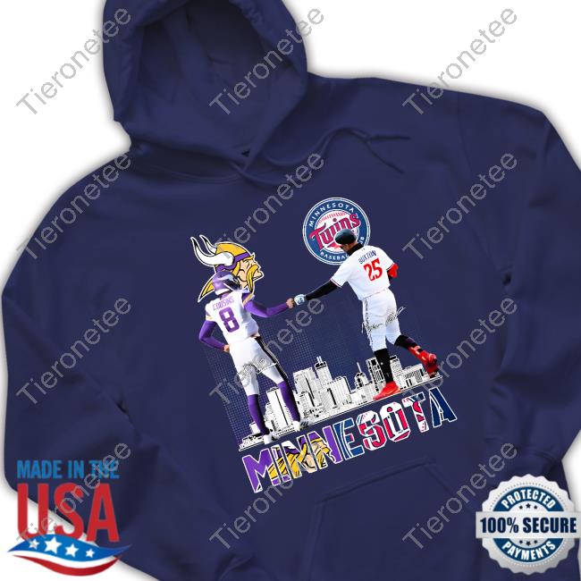 Official Kirk Cousins And Byron Buxton Signatures Tee