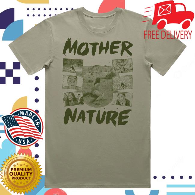 Official Super Yaki Shop Super Yaki Super Yaki & Mother Nature Present: Panels T-Shirts Eucalyptus