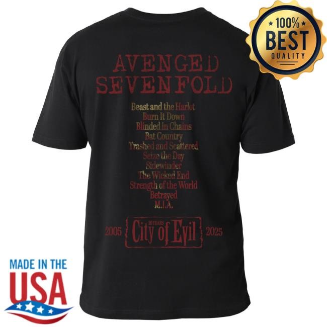 Official Avenged Sevenfold City of Evil - Tee (COE 20th Anniversary) A7X World