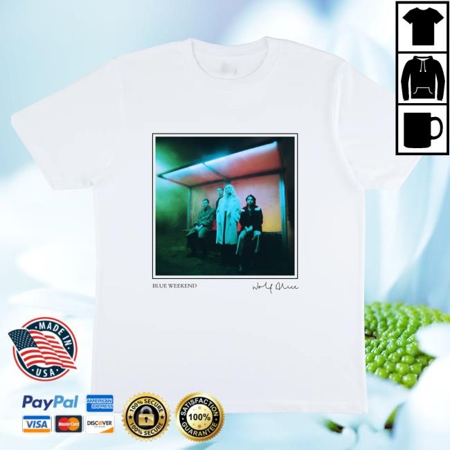 Official Wolf Alice Blue Weekend White Top Shirt WolfAlice
