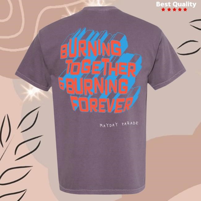 Official Mayday Parade Merch Mayday Parade Burning Together - Wine T Shirt