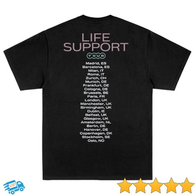 Madison Beer Life Support Tour Eu Art Black New Shirt
