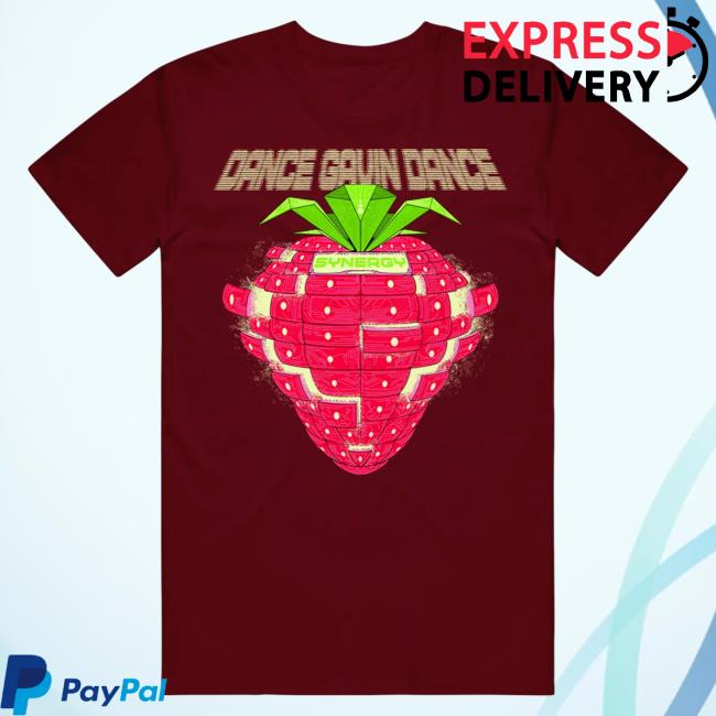 Official Dance Gavin Dance Band Merch Synergy Strawberry Maroon Tee DanceGavinDance