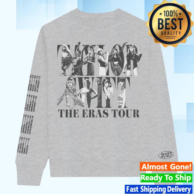 Official TayloSwift Clothing Merch Shop Store Taylor Swift The Eras Tour Gray Pullover Hoodie