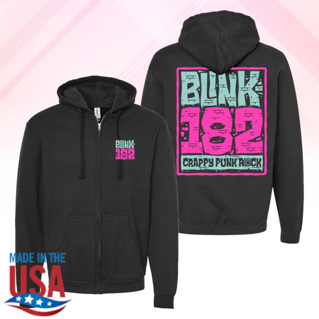 Blink 182 Merch Wall Zip Hoodie
