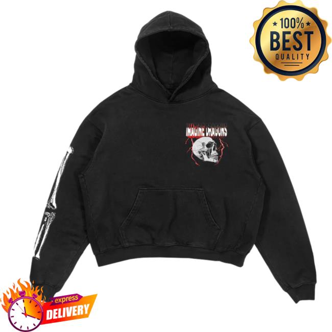 Imagine Dragons Merch Bones Skull Hoodie