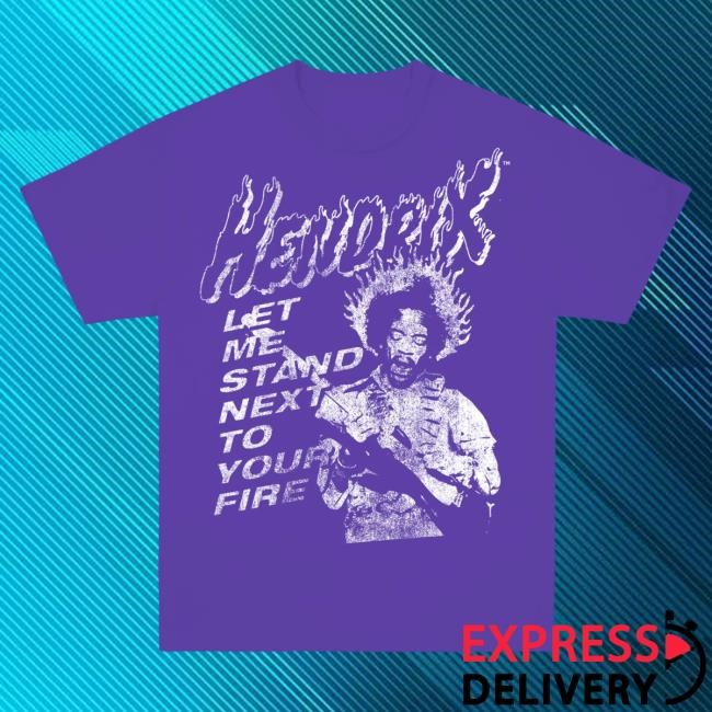 Official Jimi Hendrix Store Merch Jimi Hendrix Purple Flame Tshirt
